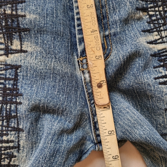 Nitro Stretch Jeans, circa 2003, y2k era, size 1, extra long, waist 26 - Picture 6 of 8